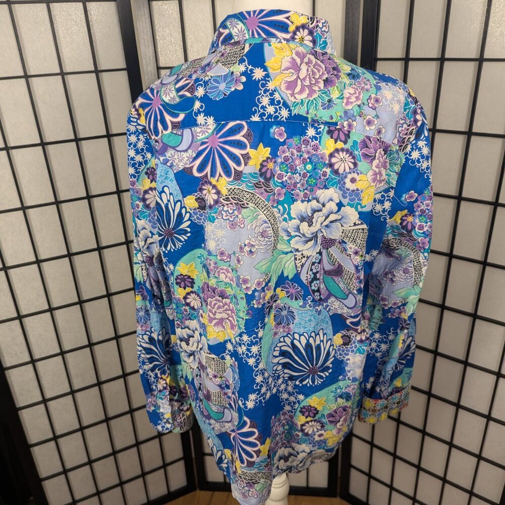 Robert Graham Women's Button Down Sz XL - Picture 4 of 8